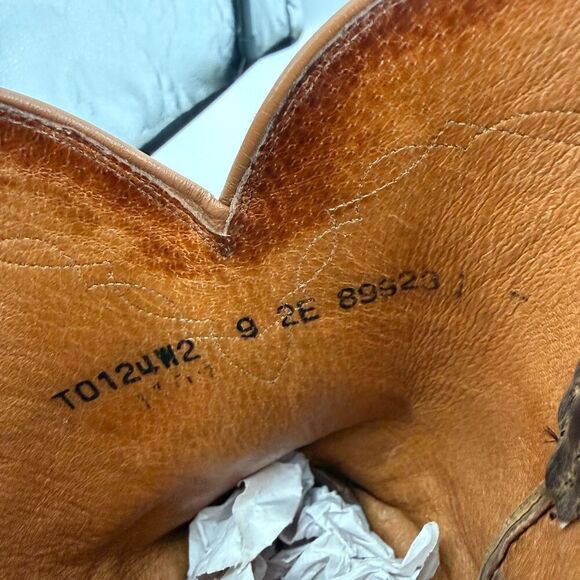 Lucchese Mens Square Toe Cowboy Boots Brown Western Everyday Size 9 2E WIDE main image 15